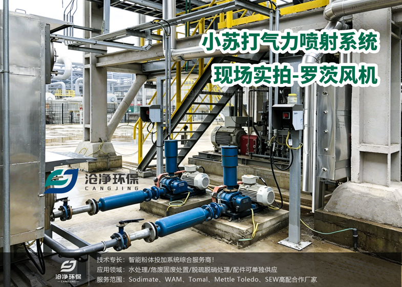 小蘇打氣力噴射系統(tǒng)-羅茨風機現(xiàn)場照片